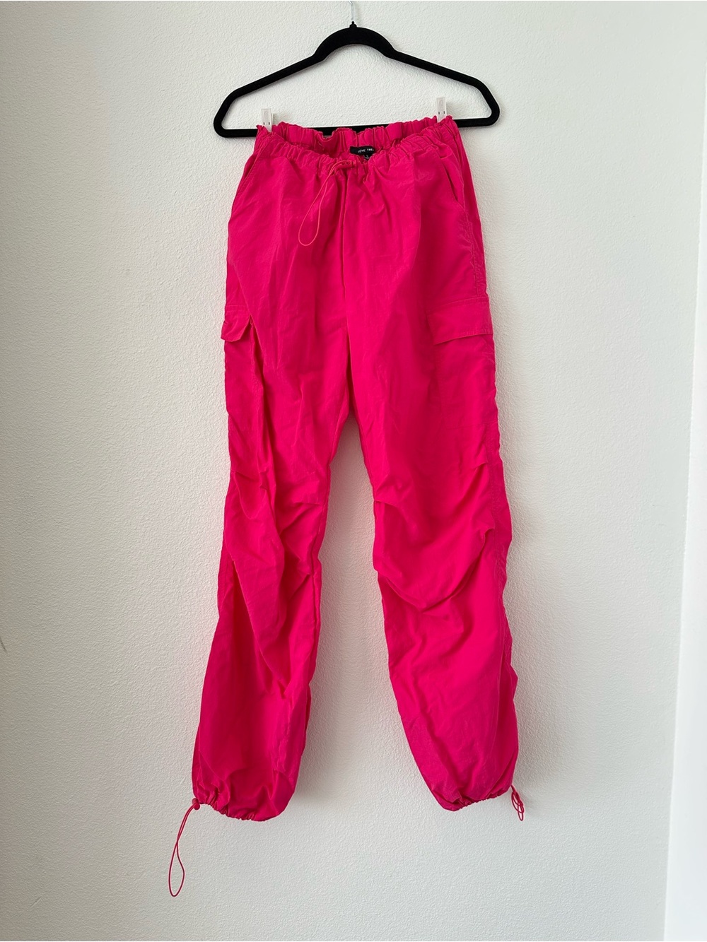 Love Tree Hot Pink Cargo Track Pants